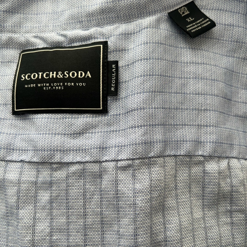 Scotch & Soda Essentials Cotton Stand Up Collar Shirt
